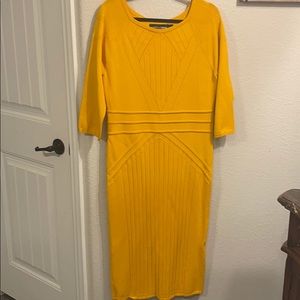 Gabrielle Union Mustard Color Sweater Dress